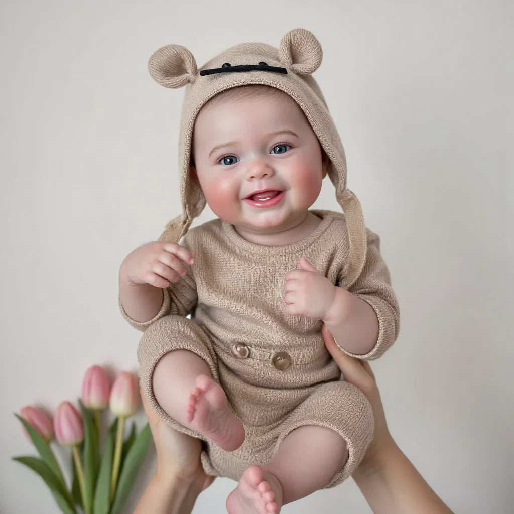 18-Inch Kodi Boy Handmade Bebe Reborn Doll With Painted Hair 3D Painted Skin Baby Newborn Baby Doll