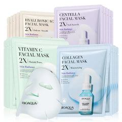 20pcs Centella Collagen Face Mask Moisturizing Refreshing Sheet Masks Hyaluronic Acid Facial Mask Skin Care Products