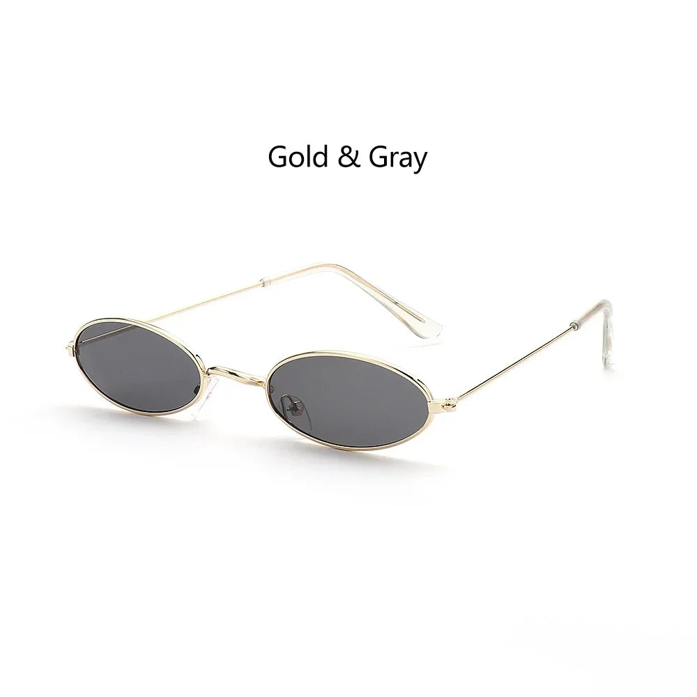 Summer Retro Small Oval Sunglasses Ladies Vintage Shades Cat Eye Sun Glasses Men Women Rectangular Eyeglasses Protection 400UV