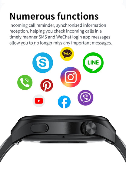 Watches pro 2026 New Men's Smartwatch High-Definition Screen Health Tracker Bluetooth Call Voice Assistant Sports Smartwatches