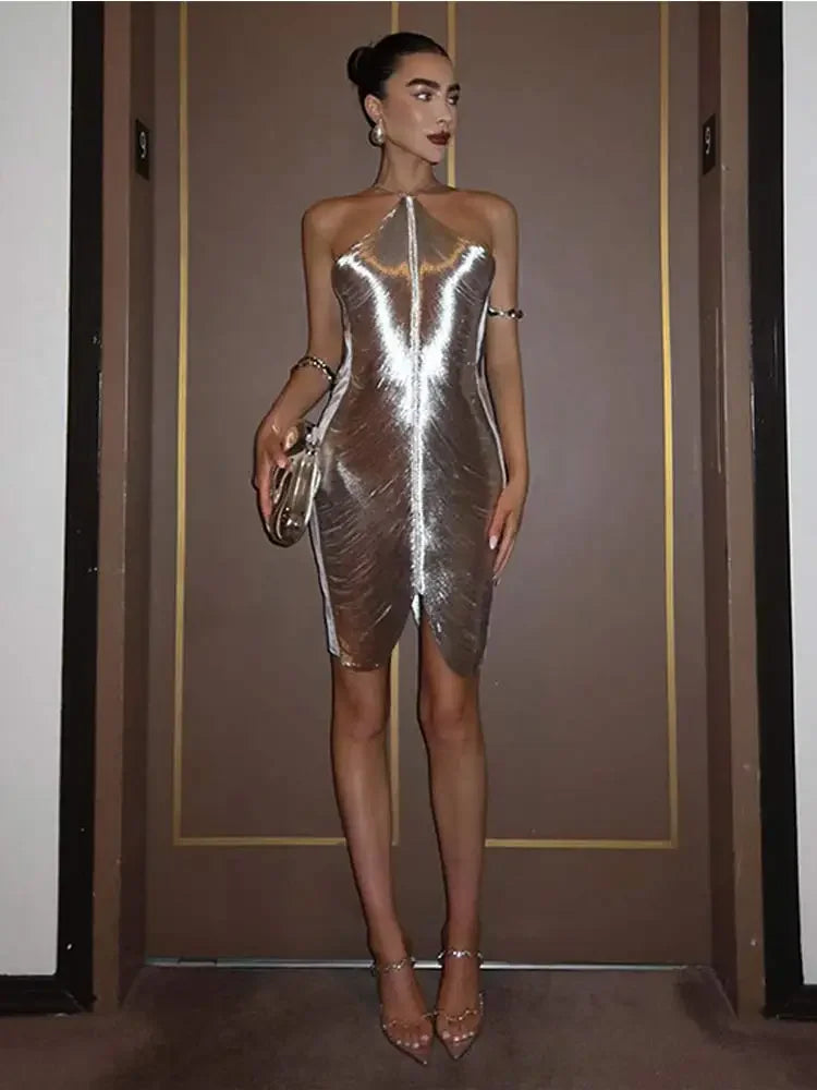 Evening wear Dresses: Mini Dress For Women Female Sleeveless Backless