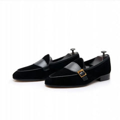 Italy British Style Mens Formal Casual Loafers Buckle Slip on Lazy Flat Men