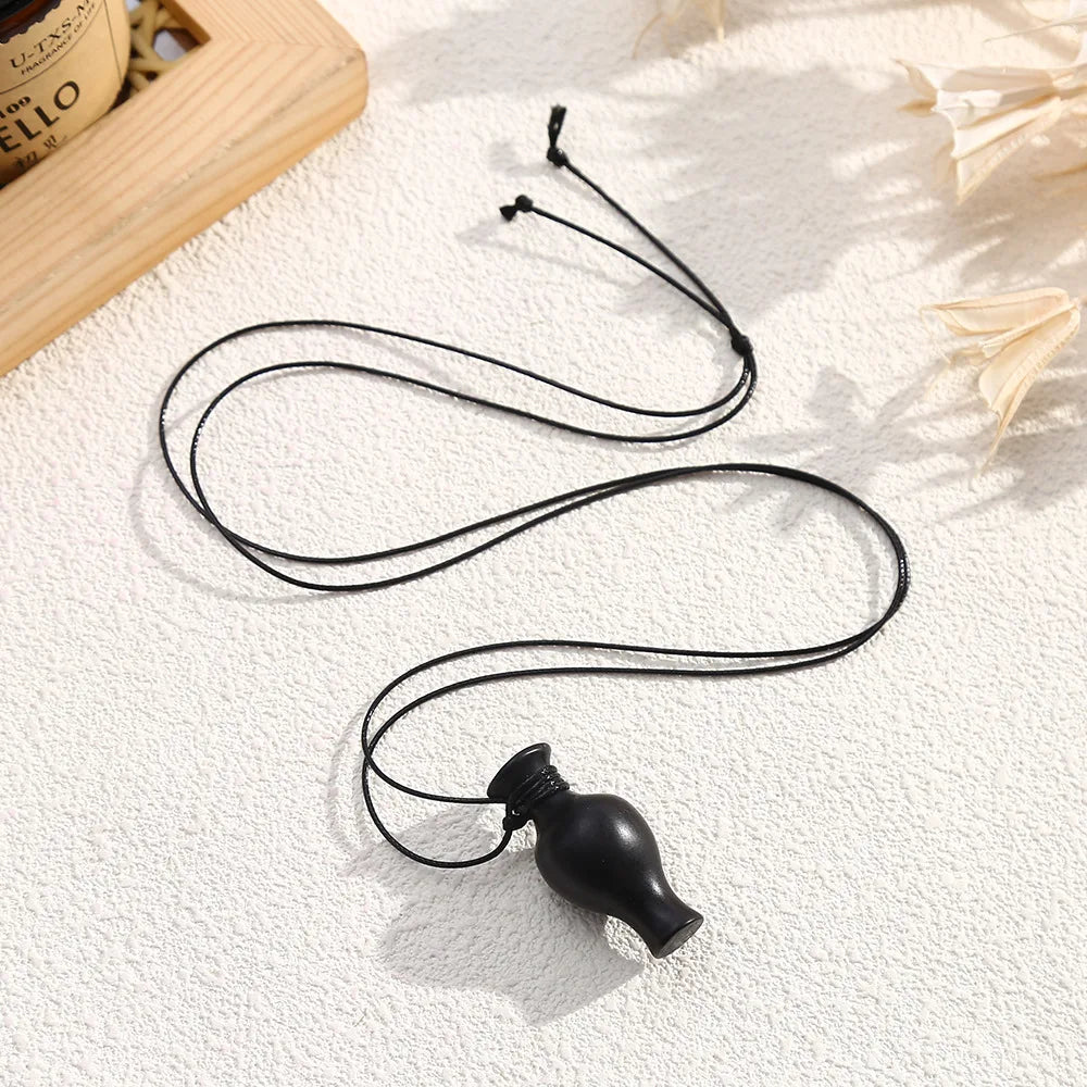 LATS Wooden Water Bottle Pendant Necklace for Women Fashion Sweater Chain Fashion Jewelry Gift Accessories Wholesale