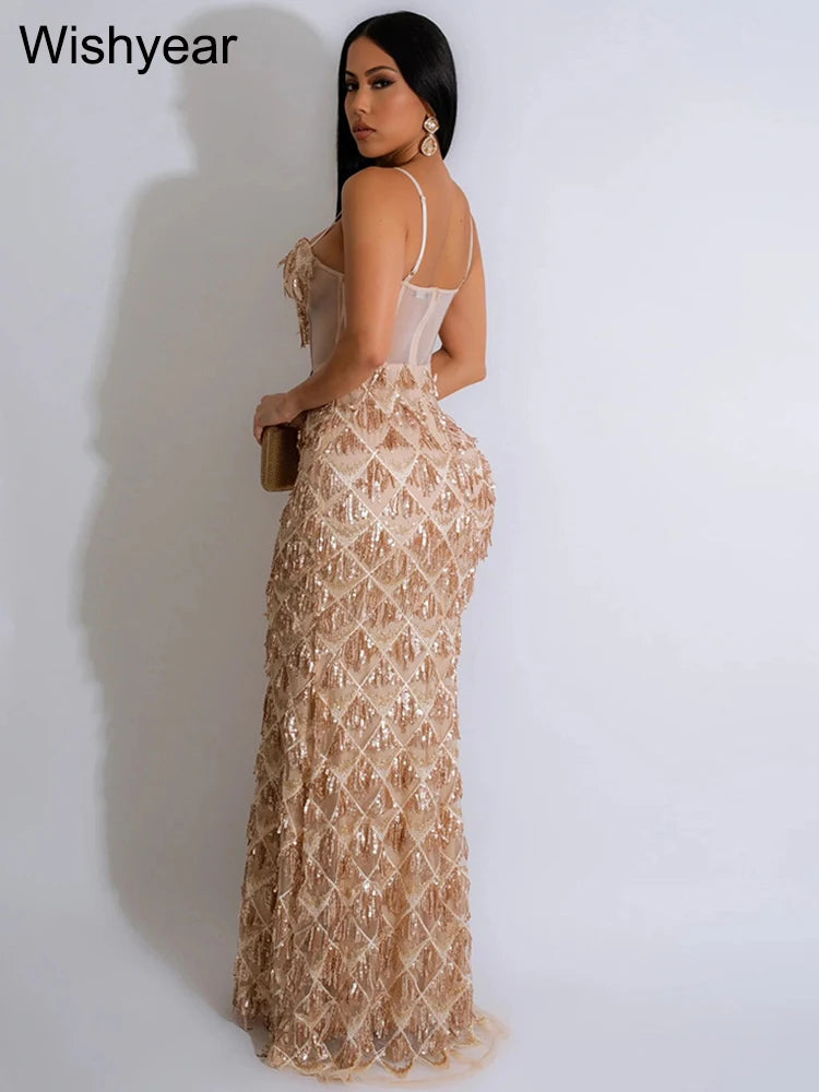 Evening Dresses:  Birthday Event Party Dresses for Women Sequined