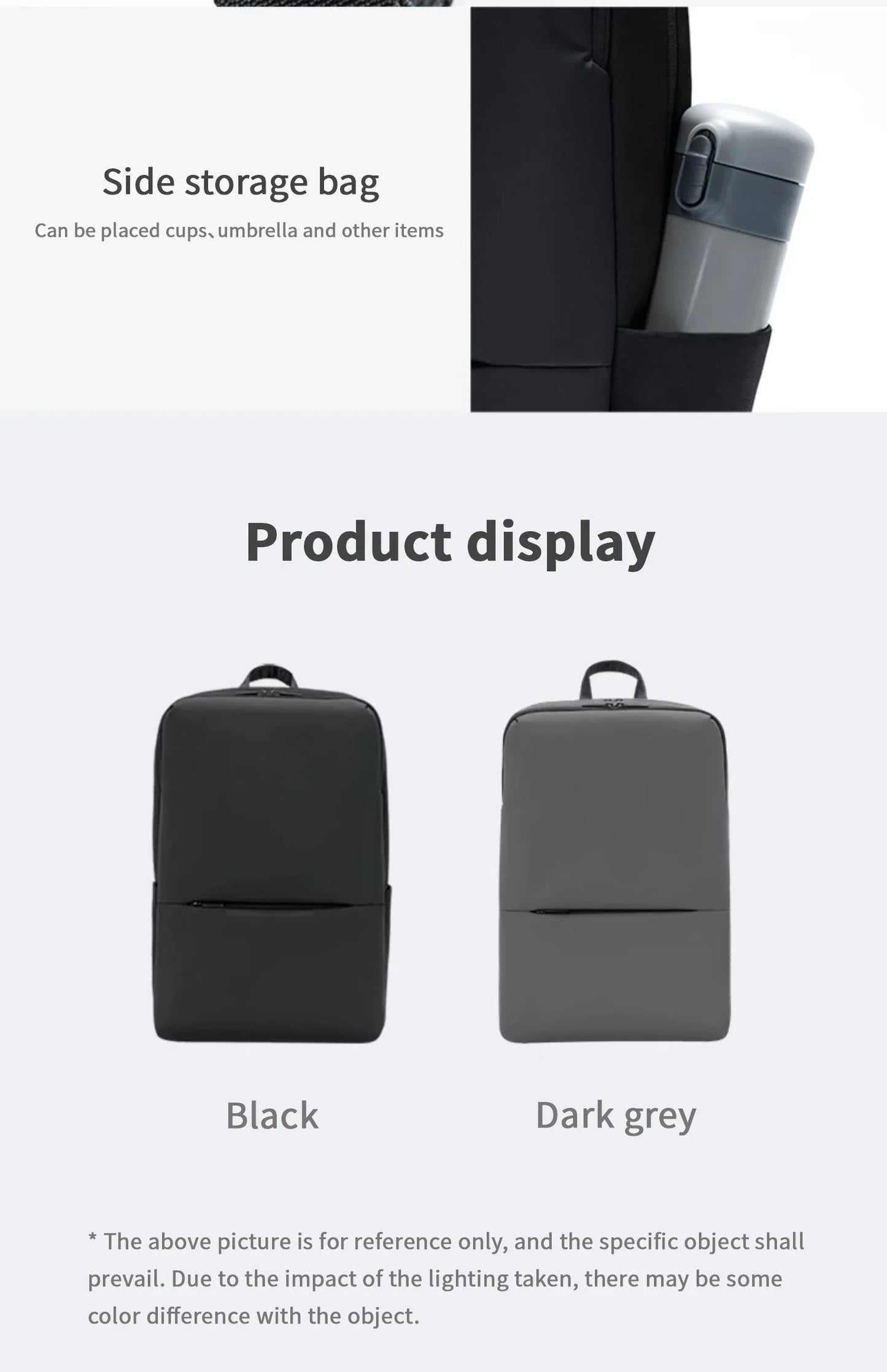 Xiaomi classic business backpack fashion laptop bag for men and women travel large capacity backpack.