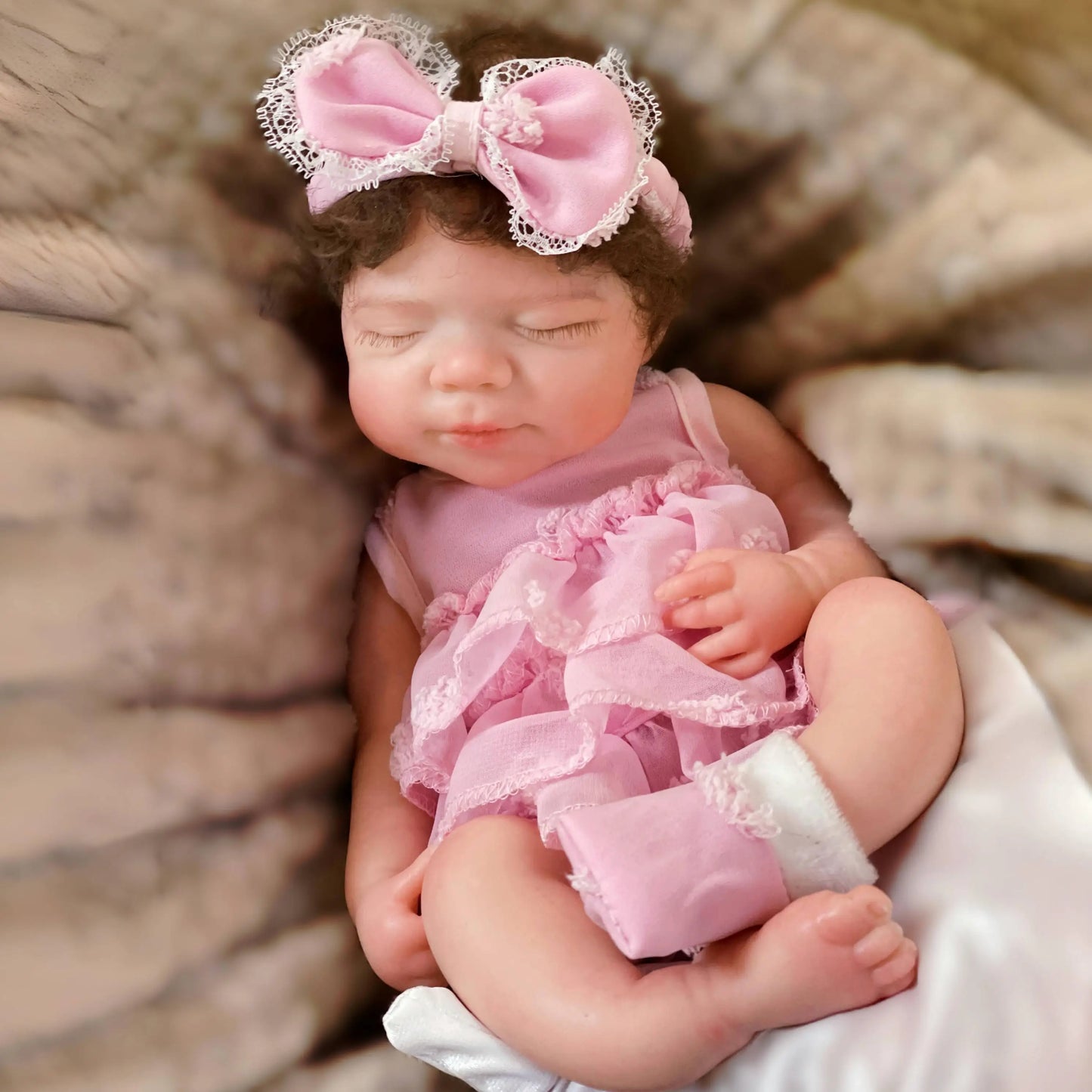 AnjoDoll 13Inch Open Mouth Pascale Reborn Doll Full Body Soft Silicone Girl Painted Doll Toys reborn de silicone real cuerpo