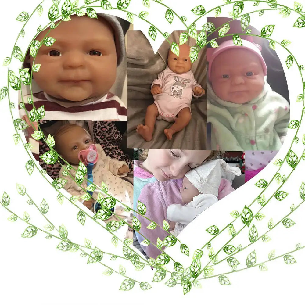 IVITA 100% Full Body Silicone Reborn Baby Dolls Painted Realistic Baby Doll Wholesale Lifelike Toys for Children Christmas Gift