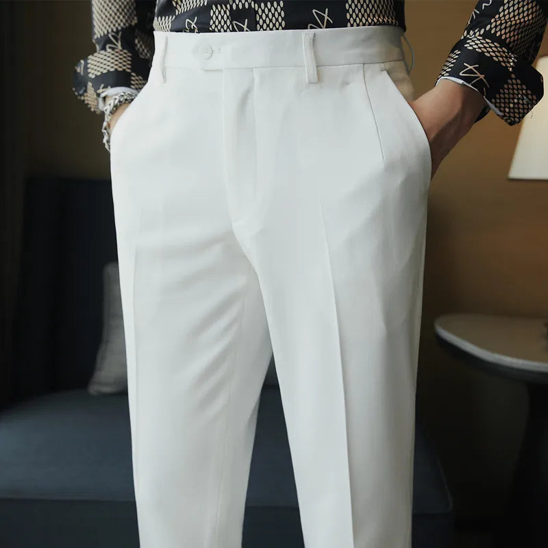Autumn Straight Casual Pant Fashion Simplicity Men Suit Pants Formal