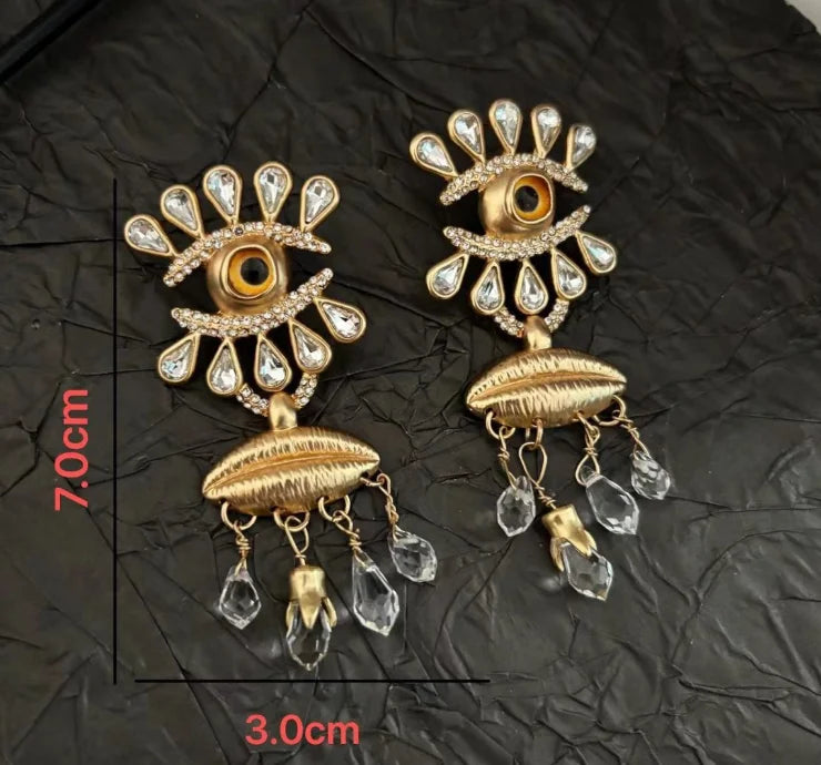 Baroque Pearl Eye Earrings
