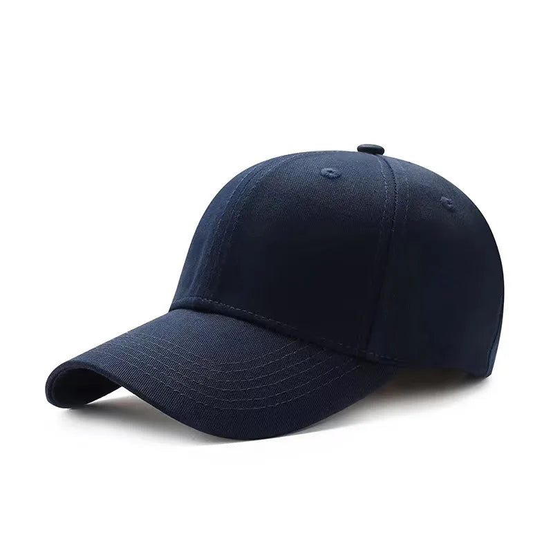 Men's and Women's Summer Baseball Cap Pure Cotton Solid Color Cap Fashion Driver Hat Sunshade Four Seasons Hat
