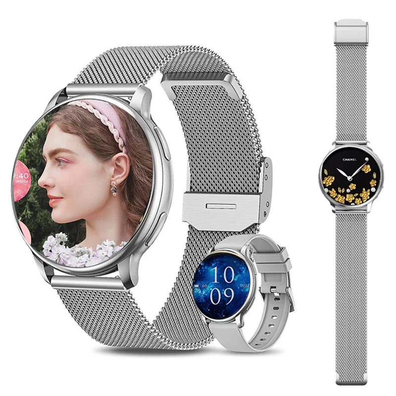 Smart Watch for Women, 1.20" Fitness Watch with HR/BP/SpO2 Monitor, Female Cycle Tracking, IP67 Waterproof, for Android & iPhone