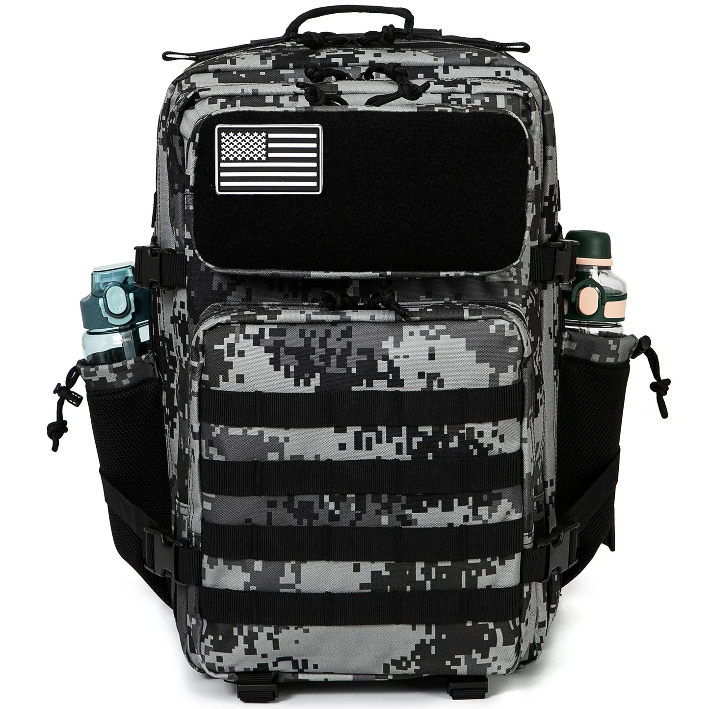 45L Tactical Backpack survival Bag Hunting MOLLE Backpack GYM For Men EDC Outdoor Hiking Rucksack Witch Bottle Holder
