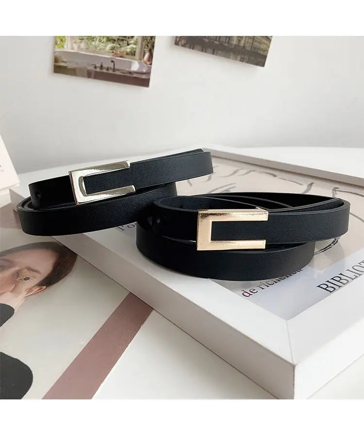 1pc of suit with a slim waistband for women's versatile decoration. A fashionable black belt with a dress, sweater, waist up