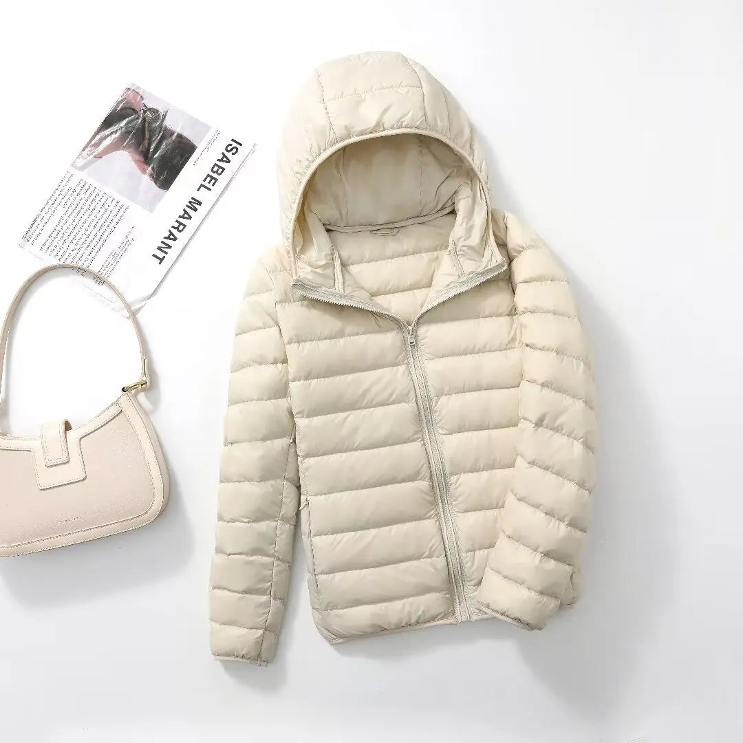Women Winter Reversible Jackets 90% White Duck Down Keep Warm