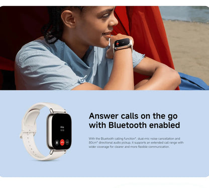 Global Version Redmi Watch 5 Lite 1.96'' AMOLED display 18-Day Battery life Built-in GNSS 5ATM Bluetooth® calling