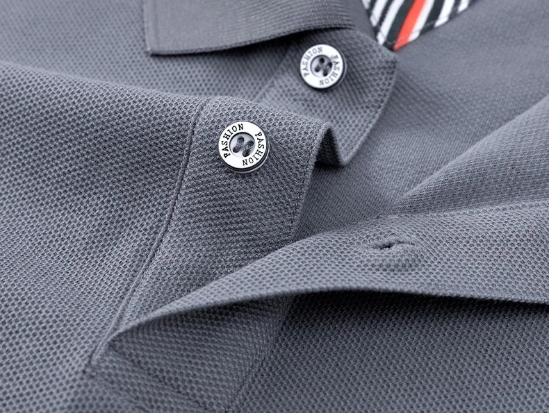 100% pure cotton summer new fashionable men's shortsleeved luxury customized business polo shirt exquisite embroidery Tshirt top