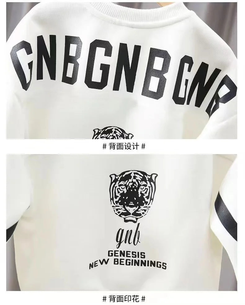 Spring Autumn Boys Clothing Set 2024 New Children's Baby Top and Pants Two Piece Boys Long Sleeve Sweater Set Kids Clothes Suit