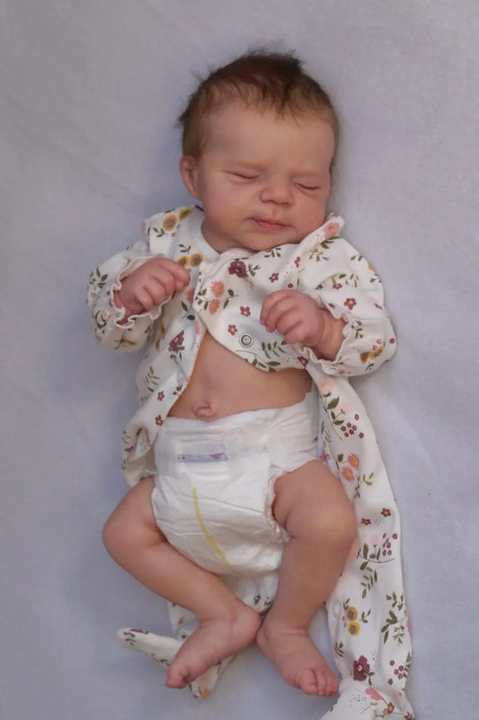 NPK 19inch Pascale Newborn Baby Reborn Doll Full Body Realistic 3D Skin Multiple Layers Painting Visible Veins Soft Touch Doll