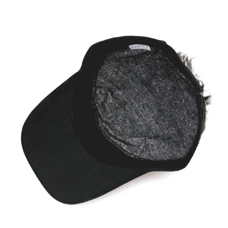 New Unisex Casual Camouflage Visor Hat Men Women Adjustable Sun Sunshade Hip Hop Baseball Cap With Spiked Hairs Wigs Casquatte