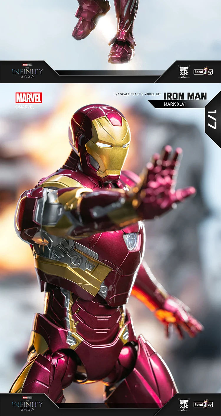 Original FondJoy Iron Man MK42 MK43 MK46MK5 MK6 MK7 DIY Toy Action Figure Tony Stark Legend Collection Anime Model Kids Gift
