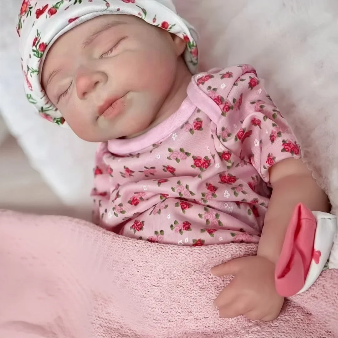 Open Mouth & Washable18Inch Pascale Whole Body Solid Silicone Bebe Reborn Girl Doll 3D Paint & Unpaint Skin Lifelike Newborn Dol