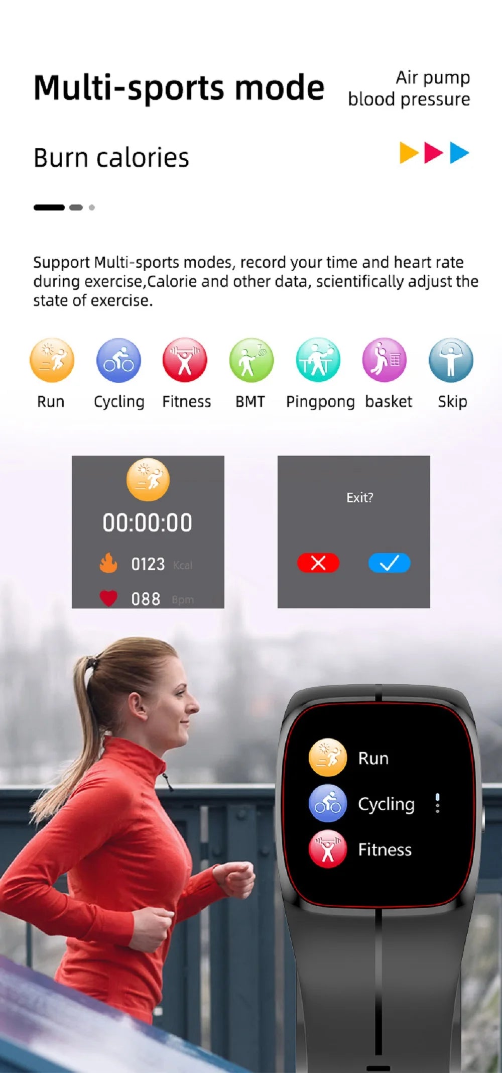 Blood Oxygen Blood Pressure Body Temperature Heart Rate Monitor Smartwatch Men Waterproof Sleep Sport Health Smart Watches Women