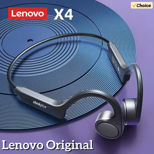 Lenovo X4 Bone Conduction Bluetooth Headphone Sports Earphone Waterproof Wireless Headset with Mic Ear-hook TWS Bass Hifi Stereo