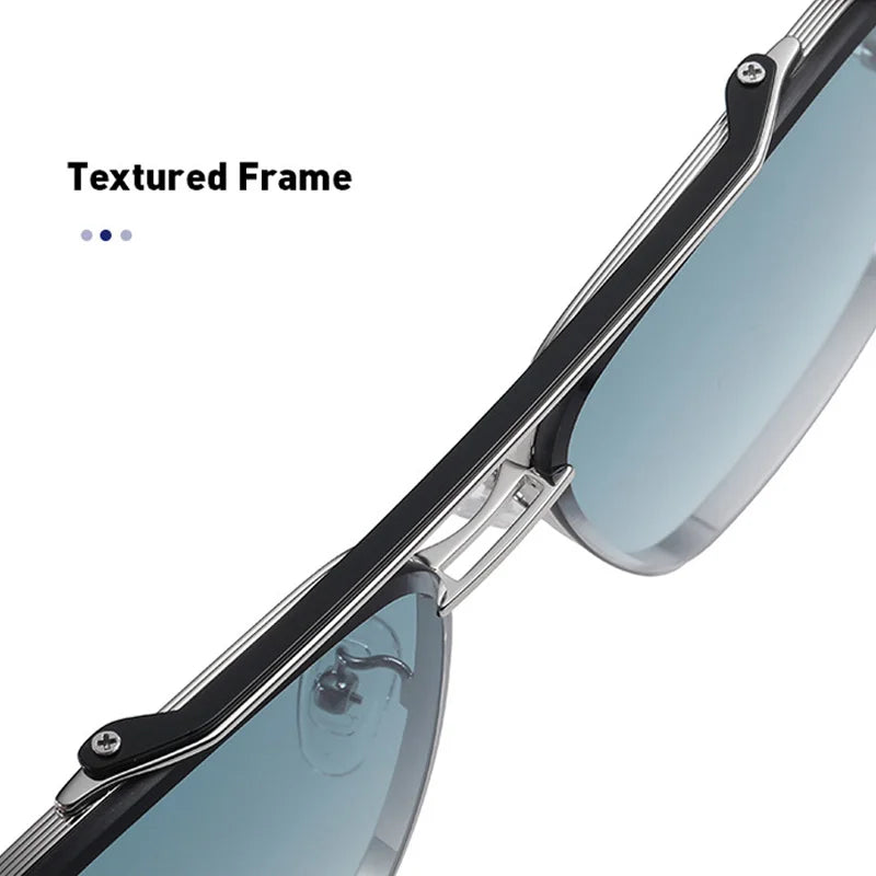 Sunglasses for Men Fashion Metal Big Frame Sun Glasses Brand Design