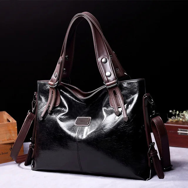 Fashion Casual Tote Bag Women Handbags Soft Leather Shoulder Bags