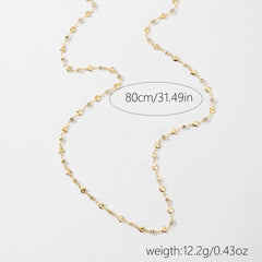 Fashion Sweater Chain Long Y-shaped Necklace for Women Simple Metal Gold Color