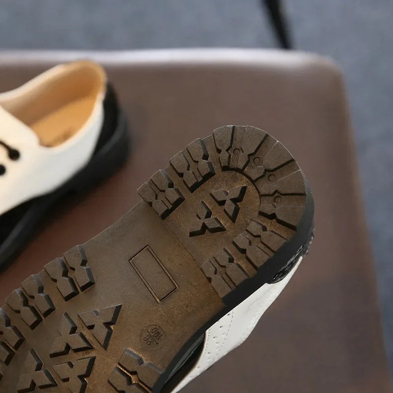 Boys Leather Shoes for Party Wedding Black Kids Formal Shoes Fashion Soft School