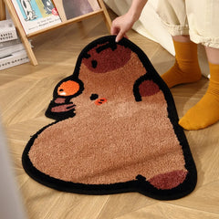 Tufting Capybara Bathroom Mat Cartoon Bedroom Rug Living Room Carpet Soft Bedside