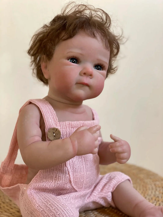 50cm Washable Bettie Reborn Baby Girl With Rooted Hair Full Body Vinyl Painted Skin Visible Veins Lifelike Newborn Baby Doll