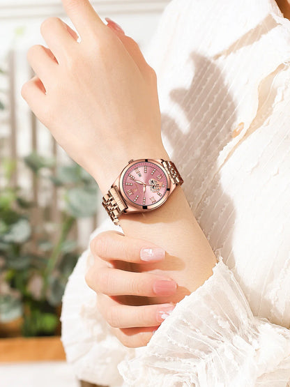 POEDAGAR Luxury Watches For Women Waterproof Luminous Date Stainless Steel Woman Watch Elegant Fashion Quartz Ladies Wristwatch