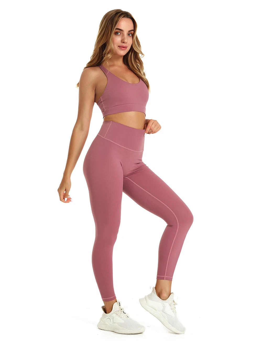 Women Workout Leggings No Front Seam Buttery Soft Yoga Pants Curved Contour