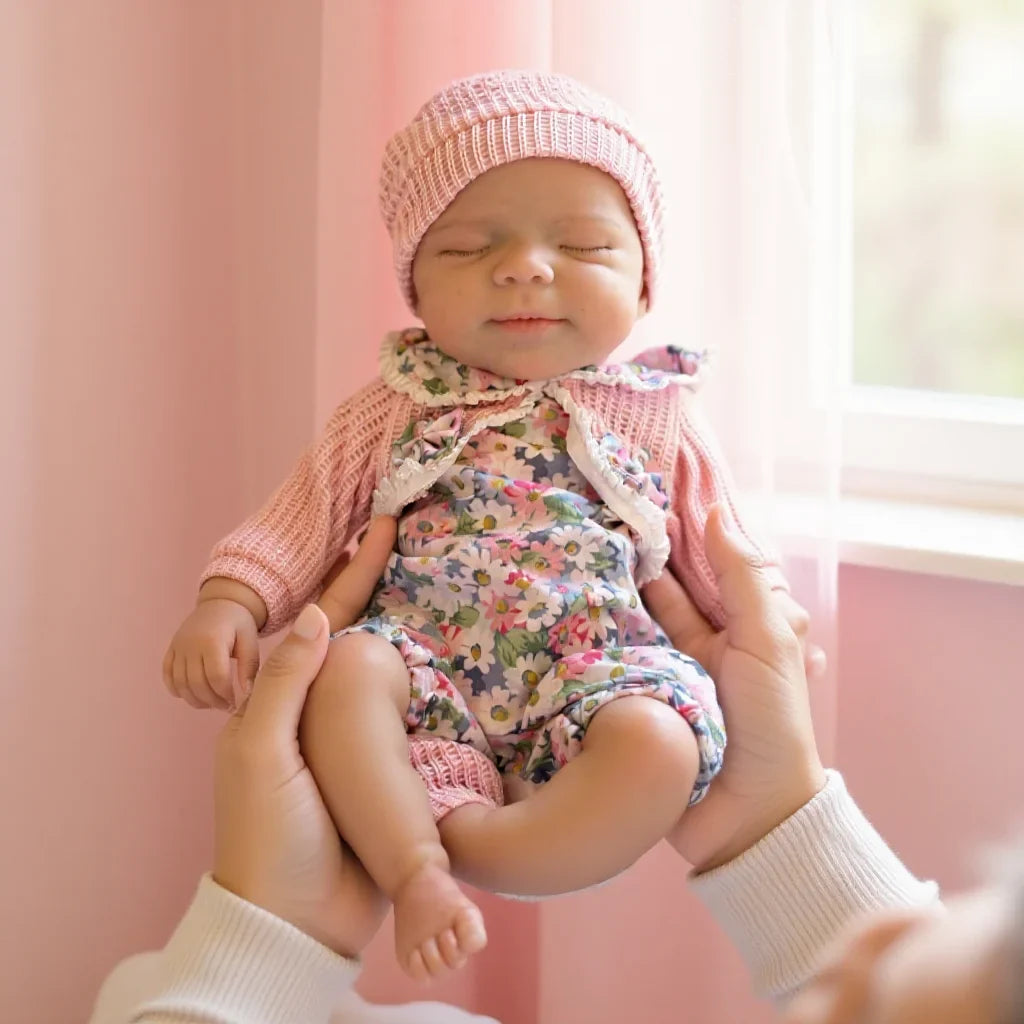 Aizwa1 Can Open Mouth 13-Inch Pascale Soft Silicone Reborn Baby Doll - Handmade Newborn Girl Doll, Ideal Birthday Gift