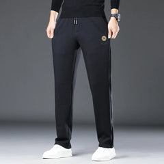 Men's Casual Pants Winter Fall Men's Warm Thick Imitation Cotton Pants