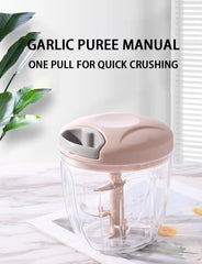 500/900ML Portable Garlic Chopper Manual Meat Mincer Crusher Vegetable Onion