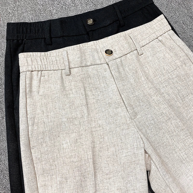 Men Suit Pants Formal Trousers Stretch Slim Pantalone Hombre Calça Masculina