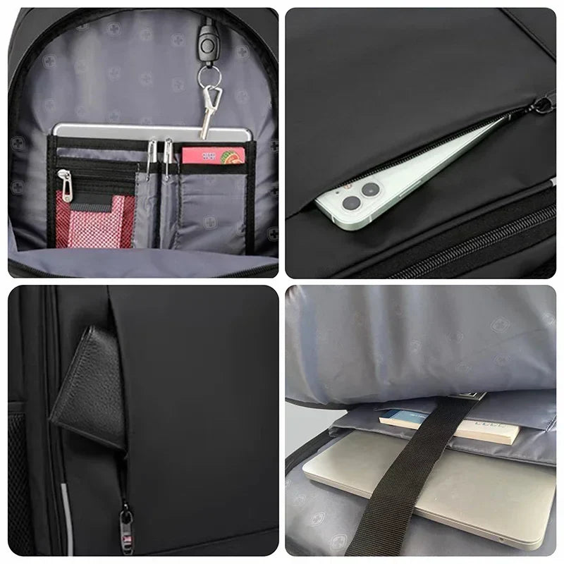 SWISS MILITARY Men Laptop Business Backpack Backpack 17 Inch Fashion School waterproof USB Large Capacity Bag mochilas Back Pack