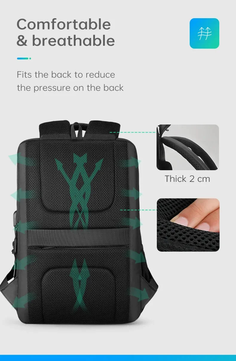 MARK RYDEN Multi Layers Men's Backpack Fits 15.6inch Laptop Water Repellent Backpacks for Students
