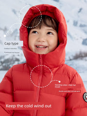 Long Extremely Cold Heattech Children's down Jacket