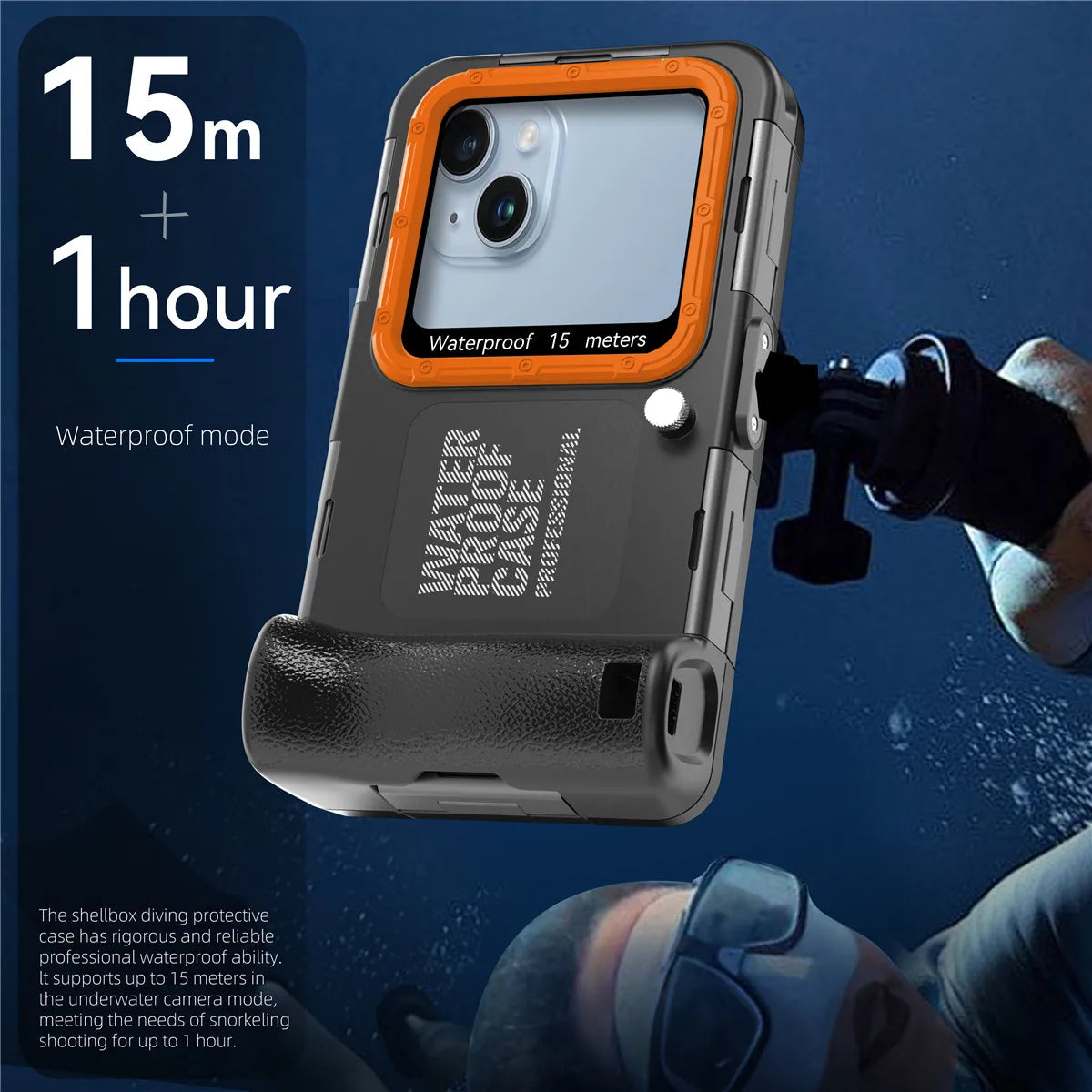ShellBox Professional Waterproof Case For Apple iPhone 17 16 15 14 13 12 Pro Max 16E Plus Air Seal Underwater Diving Phone Cover