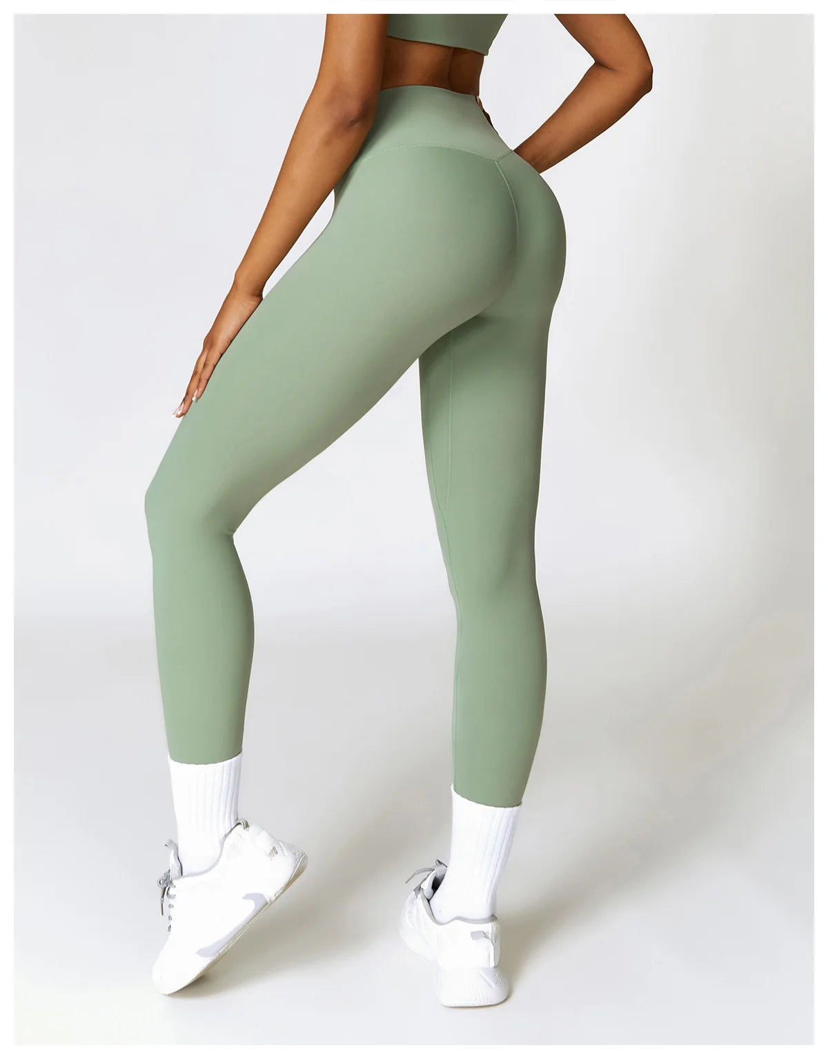 Women Sport Seamless Leggings High Waist Elastic Solid Yoga Leggings Gym Workout