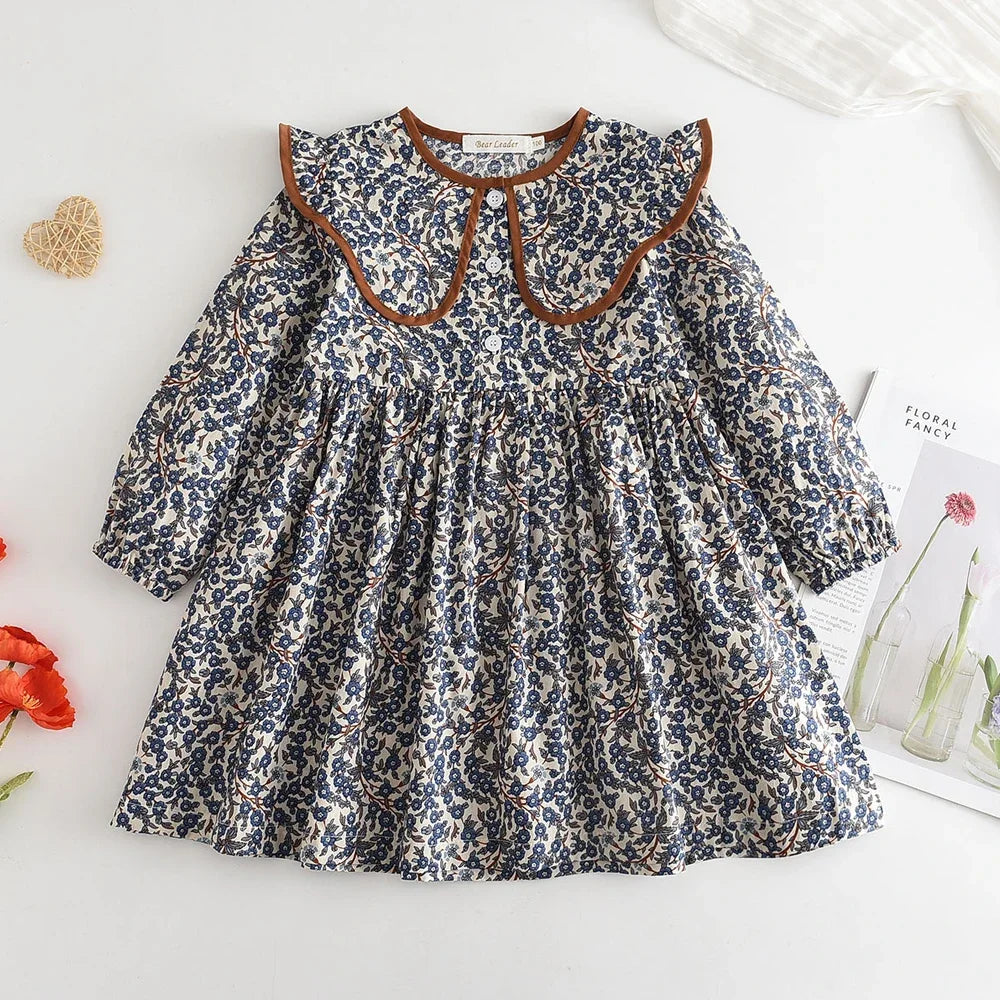 Girls Dress Spring Kids Princess Dress Casual Floral Costumes