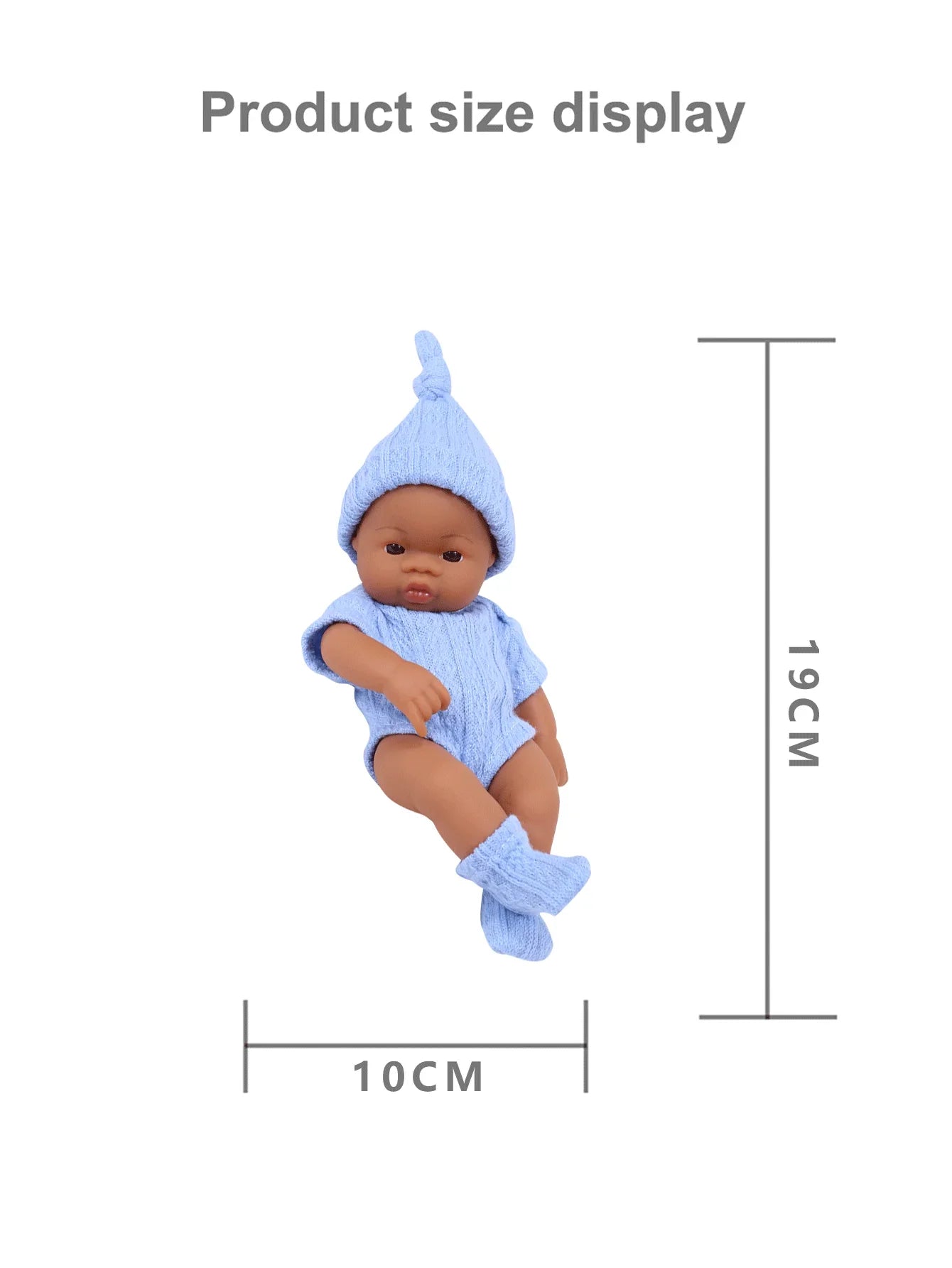 20cm 7inch Mini Reborn Dolls Vinyl Brown Skin Full Body Baby Doll Lifelike Soft Reborn Toddler Doll Baby Doll For Girls Toys