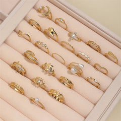 23 pieces women's ring rings luxury quality jewelry accessories new in  stainless