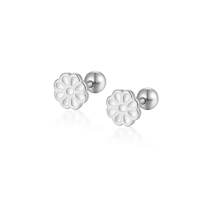 WANTME 925 Sterling Silver Fashion Love Butterfly Romantic Star Crown Screw Stud Earrings for Women Ear Bone Piercing Jewelry