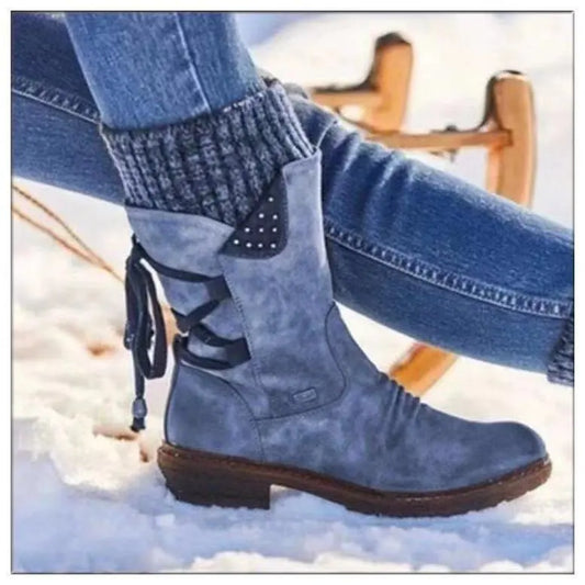 Women Winter Mid-Calf Boots  Winter Shoes Ladies Fashion Snow Boots