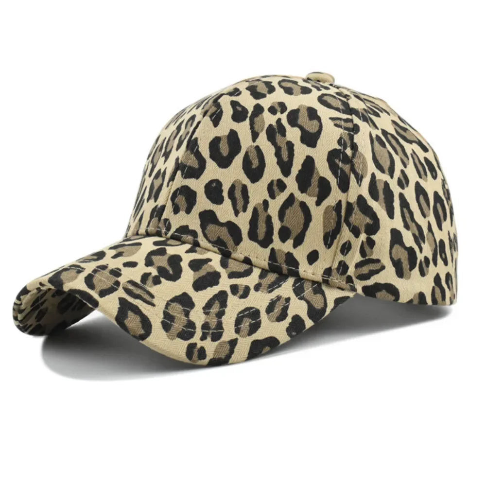 Fashion Adjustable Hip Hop Men Women Leopard Print Baseball Cap Sun Hat